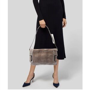 New JIMMY CHOO Authentic Ally Snakeskin Handbag